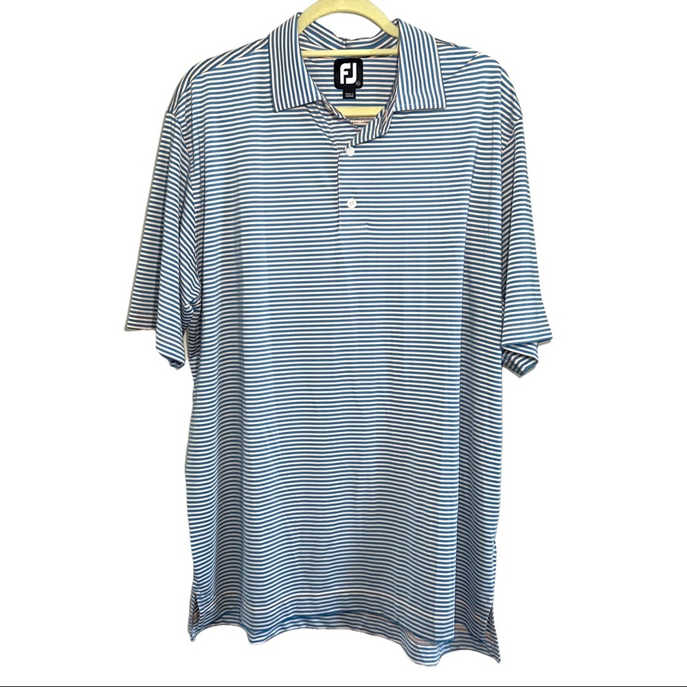 FJ FootJoy Mens Striped Polo Shirt Size XL